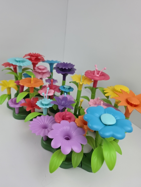The Unbranded Brand Other - Colorful Flower Building Toy Set Kids STEM Creative Garden Play